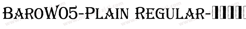 BaroW05-Plain Regular字体转换